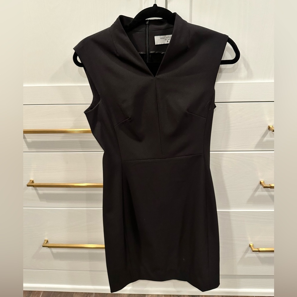 Mm LaFleur knee length black dress